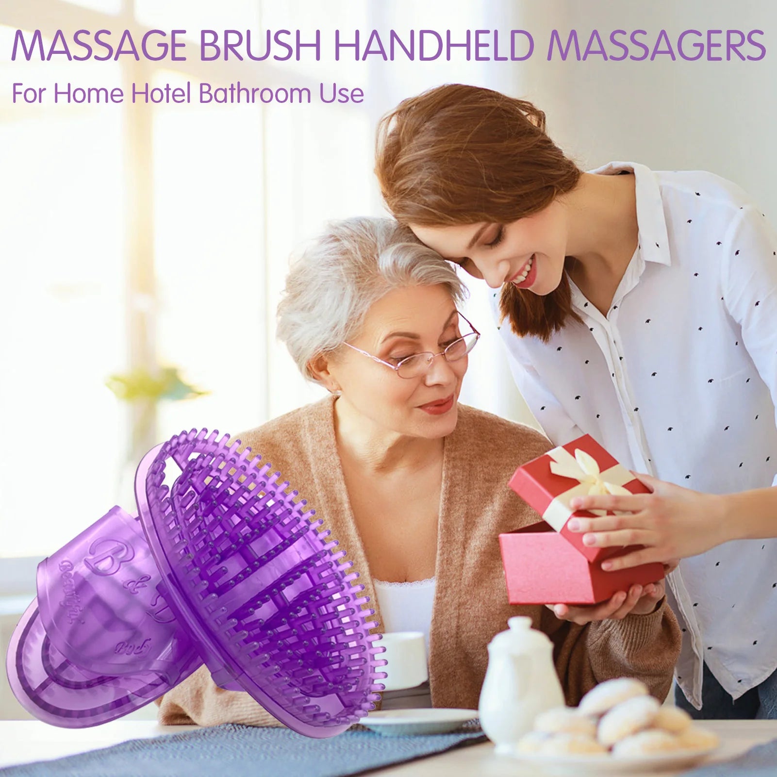 Massage Brush Handheld Massagers PVC Portable Body Scraping Massage Brush for Men Women Children Pets Peaceful Pleasures Health and Wellness