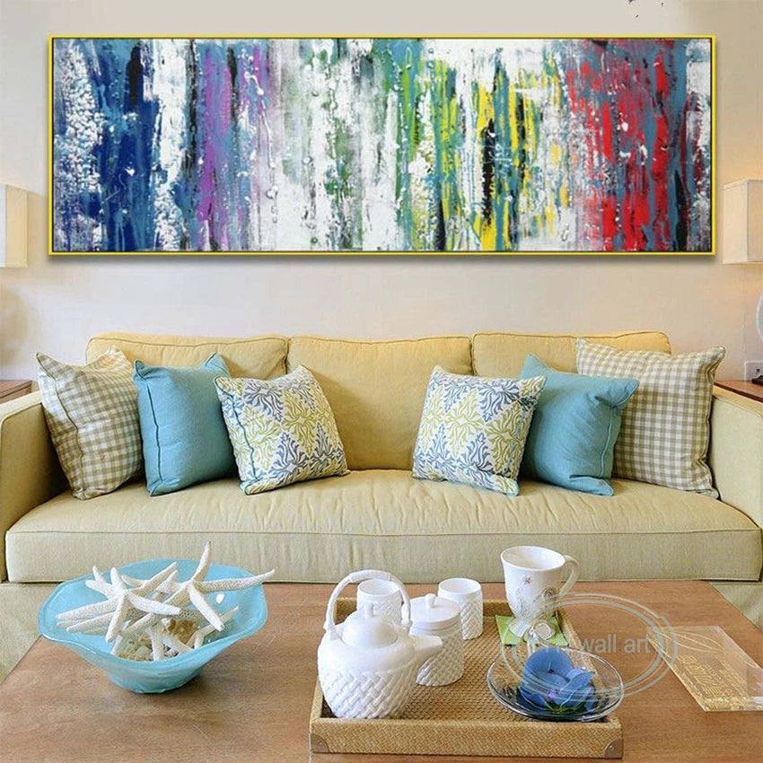Abstract Hand-Painted Oil Painting on Canvas | Custom Wall Art Hand-Painted Canvas Art Peaceful Pleasures Health and Wellness