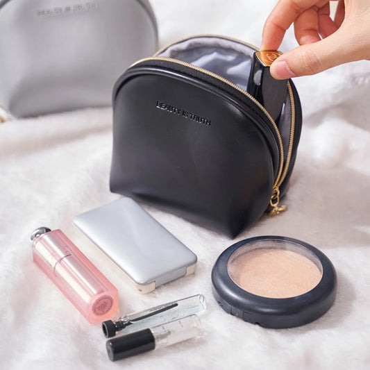 Lipstick Storage Pouch Wallet Insert Portable Cosmetic Bag Compact Lightweight Travel Essential Durable Polyester PVC Coating Peaceful Pleasures Health and Wellness