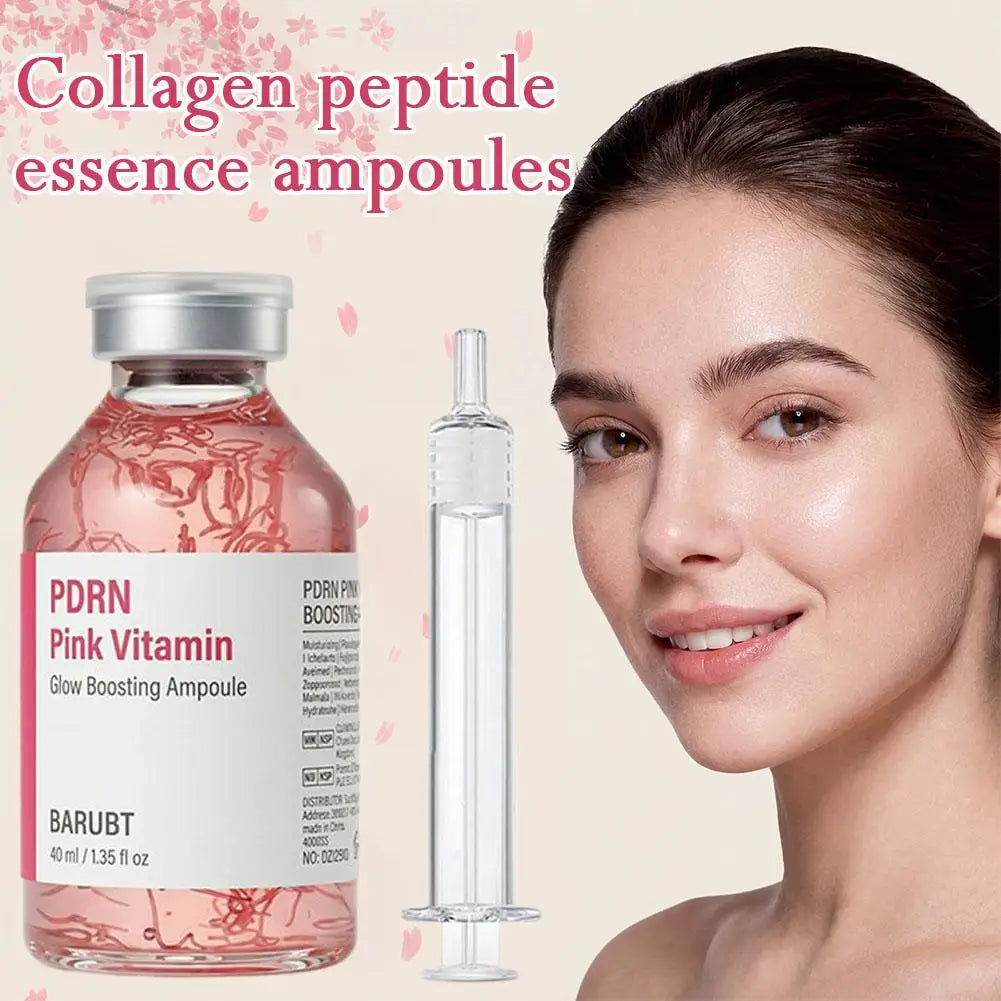 Collagen Silk Peptide Peptide Pink PDRN Glow Intensive Ampoule Intensely Hydrating, Lifting And Firming Increase Skin Elasticity Peaceful Pleasures Health and Wellness