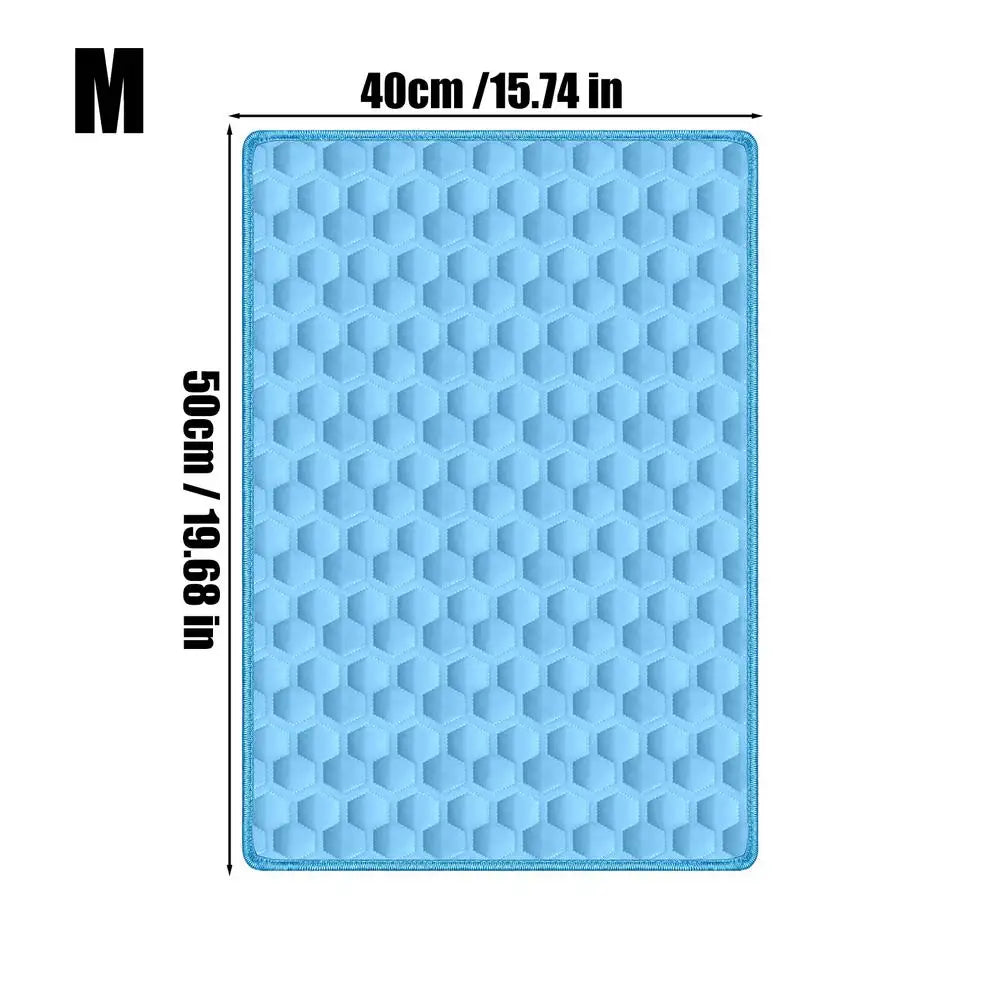 Pet Cooling Mat for Dogs & Cats – Ice Silk, S–XXL Sizes