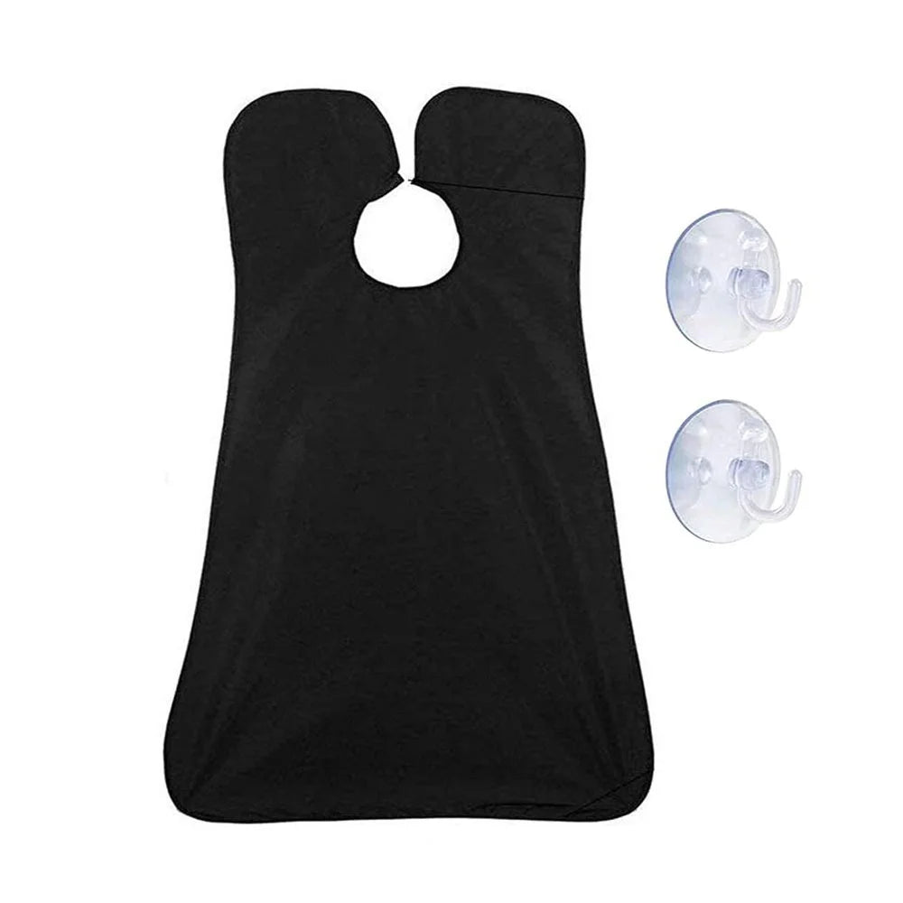 Shaving Men's Shave Beard Apron Shaving Cloth Belt Transparent Suction Cup Care Cleaning Beard Shave Apron Men's Gift Peaceful Pleasures Health and Wellness black