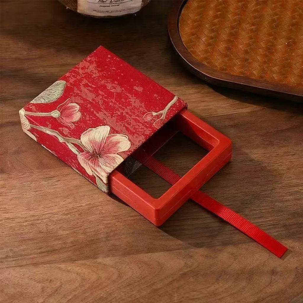 Retro Floral Embossed Drawer Jewelry Box | PE Film Display