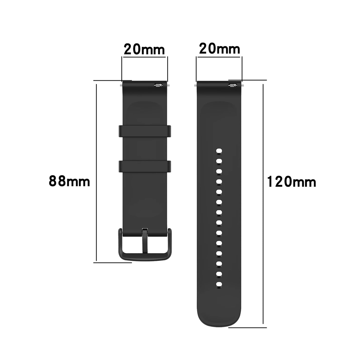 20mm 22mm Silicone Watch Band – Amazfit, Garmin & Samsung Peaceful Pleasures Health and Wellness