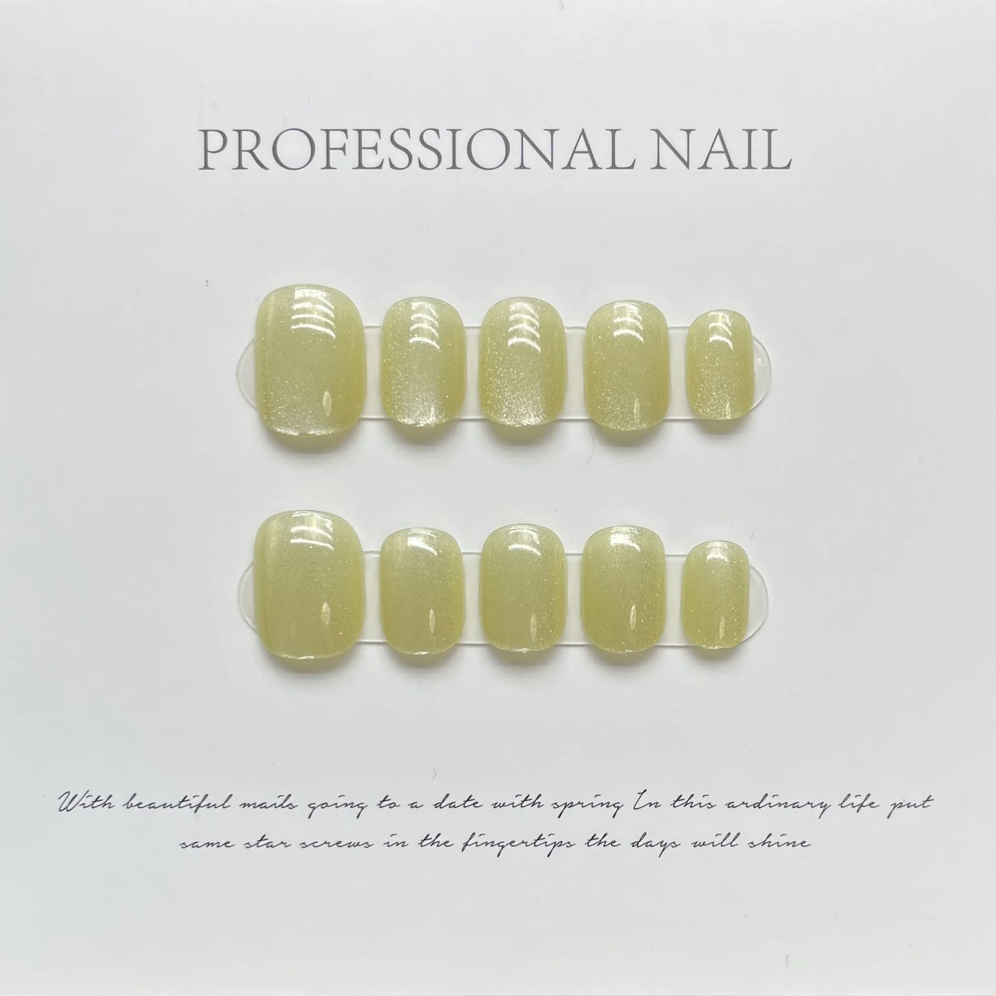 10pcs Handmade Press on Nails Short Cat Eye Fake Nails for Women Girl Wearable Shiny Cat Eye Sweet Korean Style False Nails Peaceful Pleasures Health and Wellness M 1