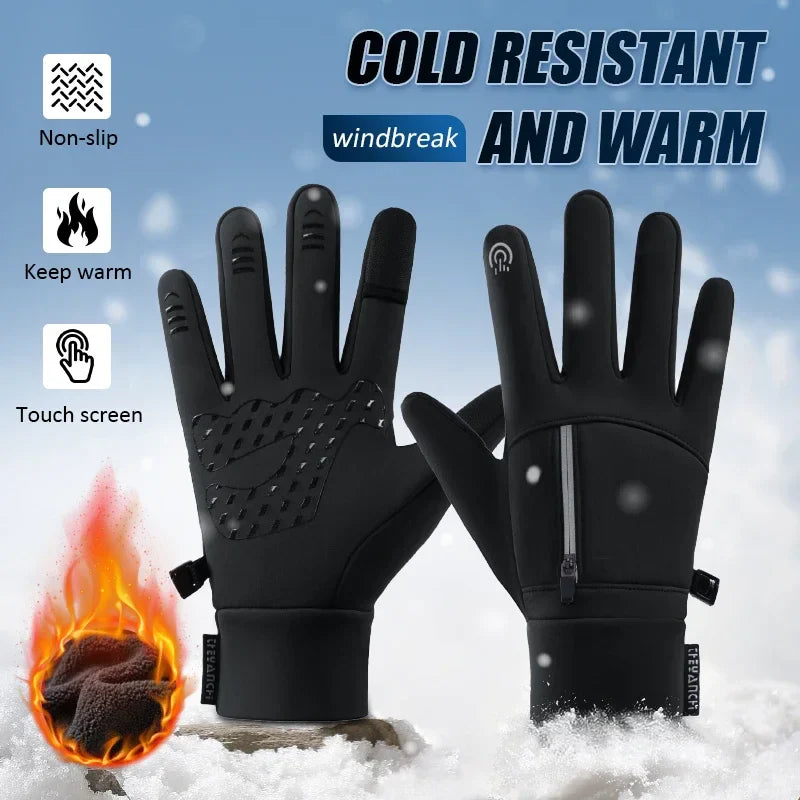 Winter Flip-Finger Touchscreen Gloves – Windproof & Waterproof