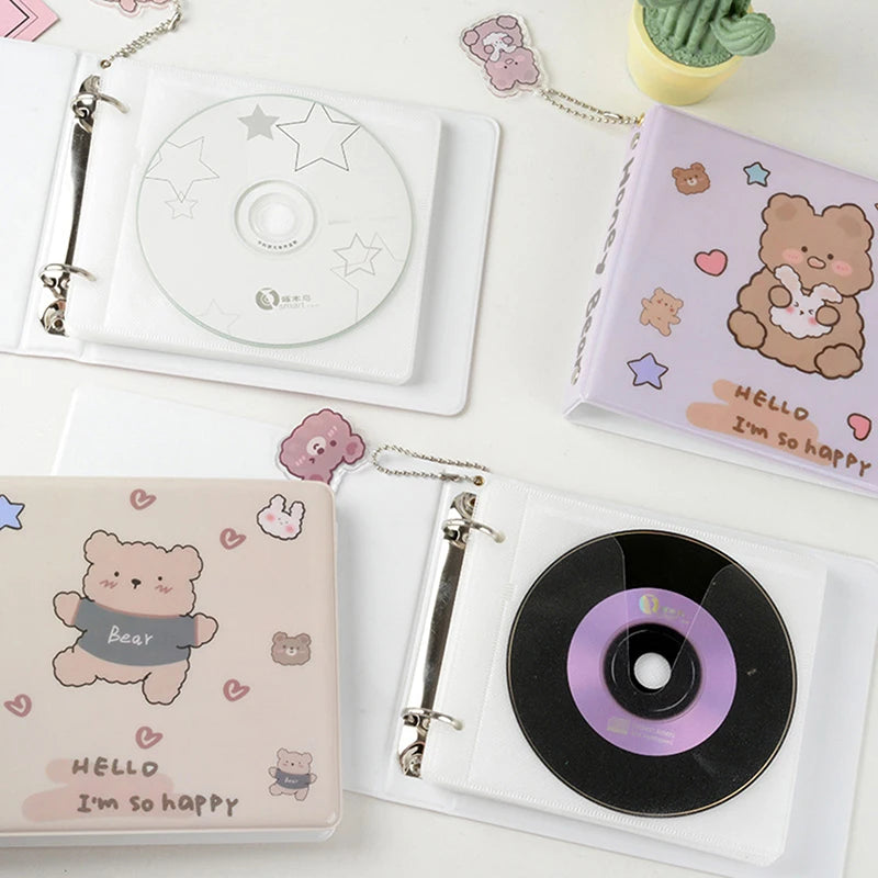 20-Capacity Cute Bear Hard CD/DVD Case Organizer | Portable