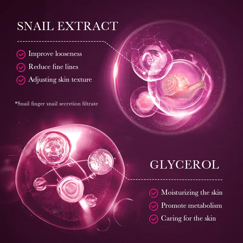 SADOER Snail Collagen Face Mask Firming & Hydrating – 5 Pack