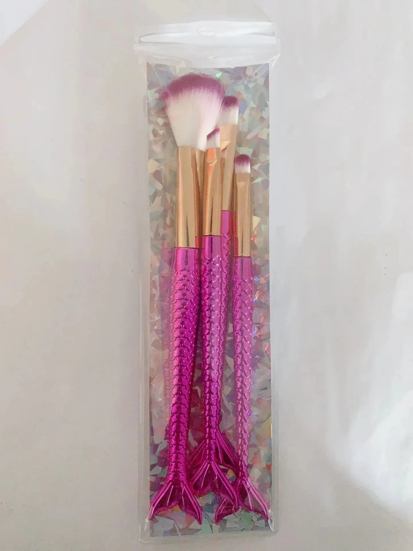 4-Piece Mermaid Makeup Brush Set – Soft Fiber Beauty Kit