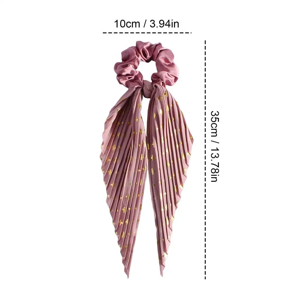 Flower Print Long Scrunchies & Hair Ties for Women – Elastic