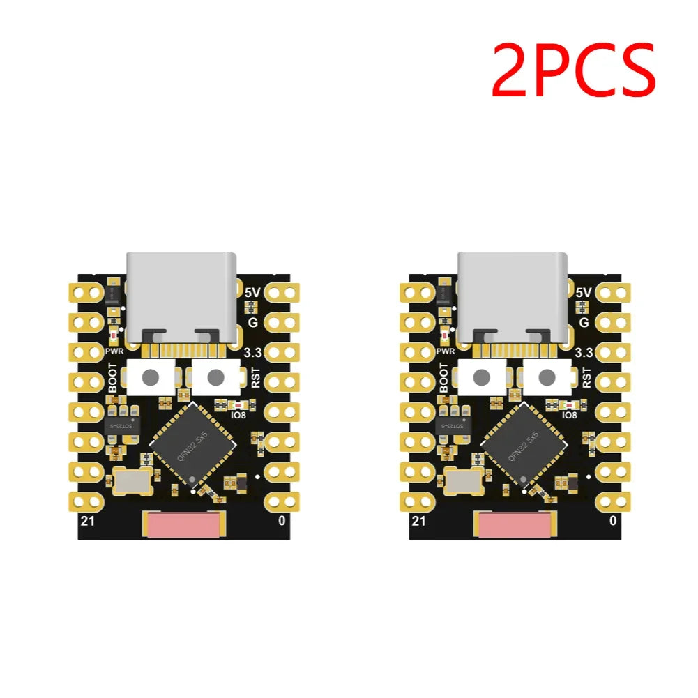 1-20PCS ESP32-C3 Development Board 3.3-6V Power Low Power ESP32 Super Mini Wireless Development Board WiFi Bluetooth For Arduino Peaceful Pleasures Health and Wellness Black 2PCS