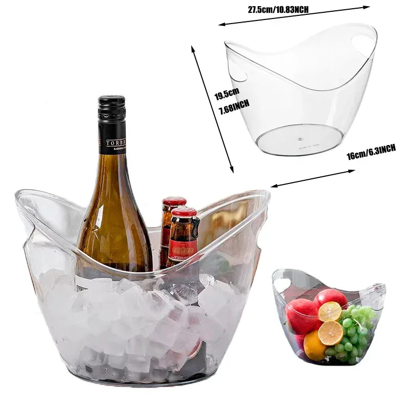 2026 Hot Transparent Ice Cube Storage Bucket Beer Wine Bucket Bar Ice Bucket Container Champagne Can Wine Champagne Beer Chiller Peaceful Pleasures Health and Wellness