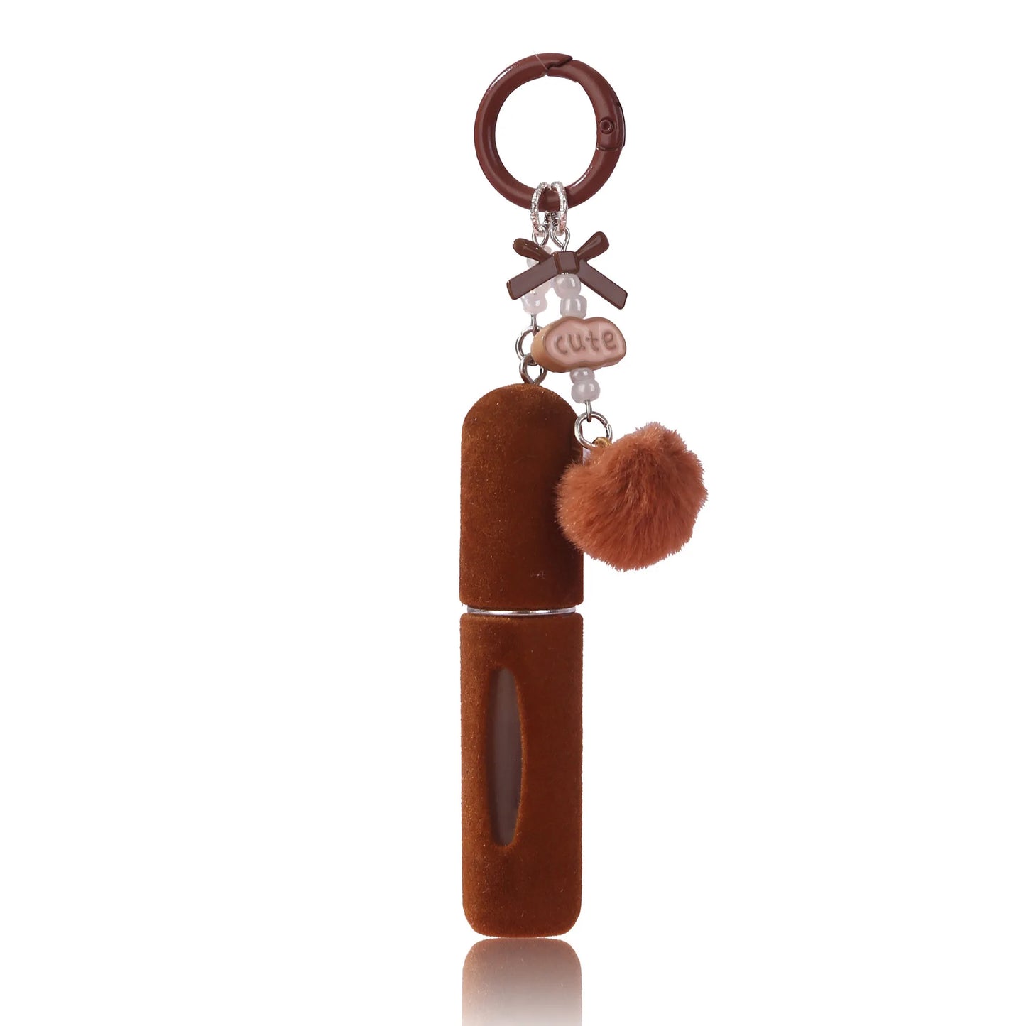 5ml Refillable Perfume Bottle Plush Keychain Travel Atomizer
