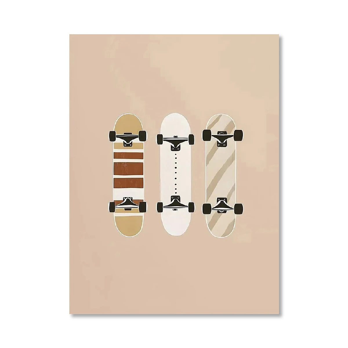 Retro Woodland Animal Canvas Wall Art | Nursery & Home Decor
