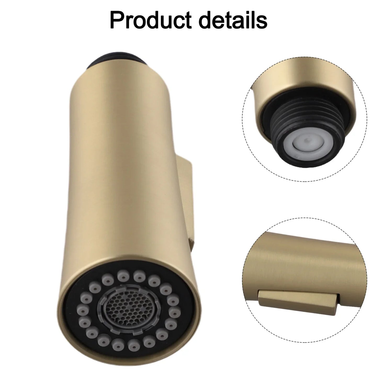 1.8 GPM Pull-Down Faucet Sprayer Head – Brushed Gold