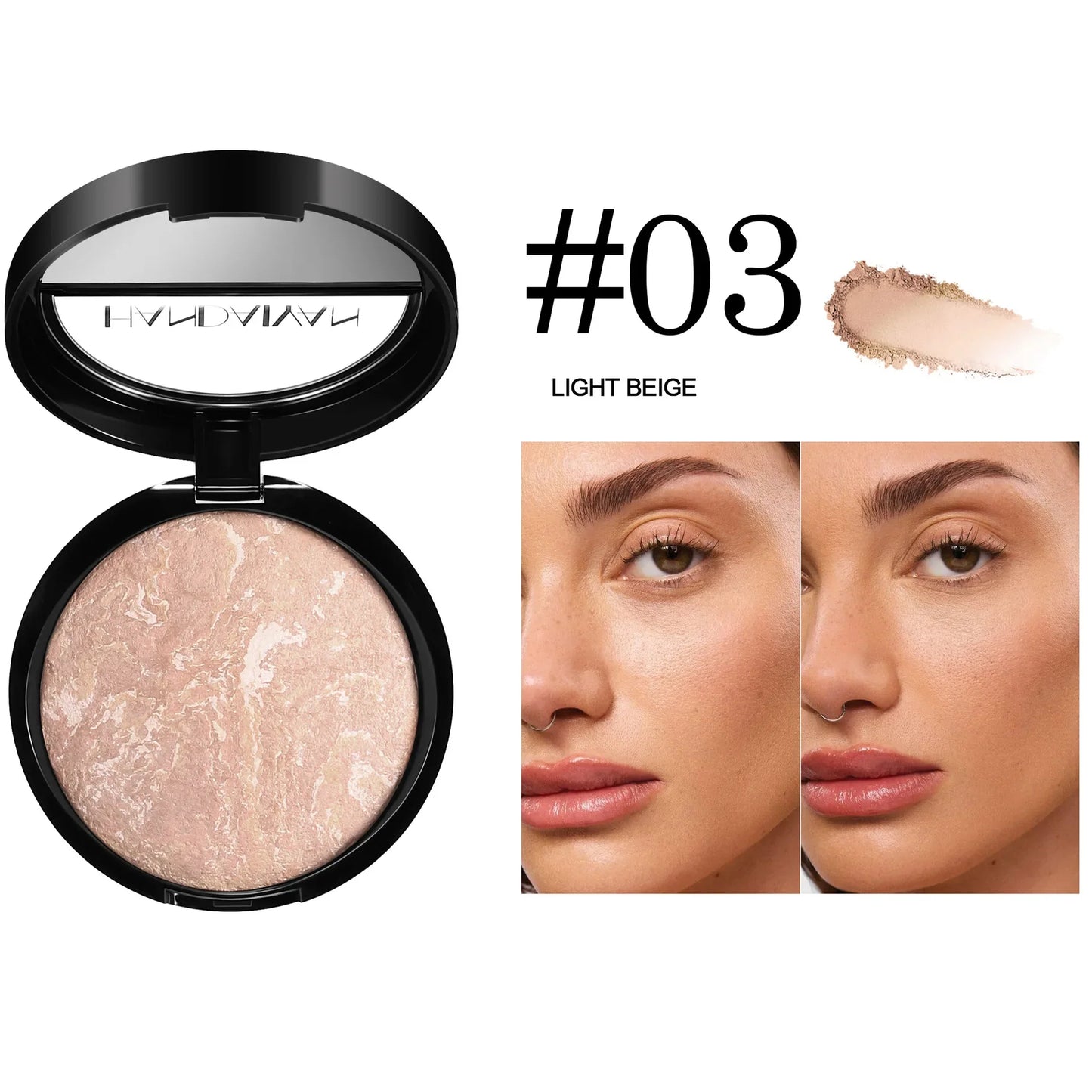 Handaiyan Baked Duo Matte Powder Foundation – 7 Shades