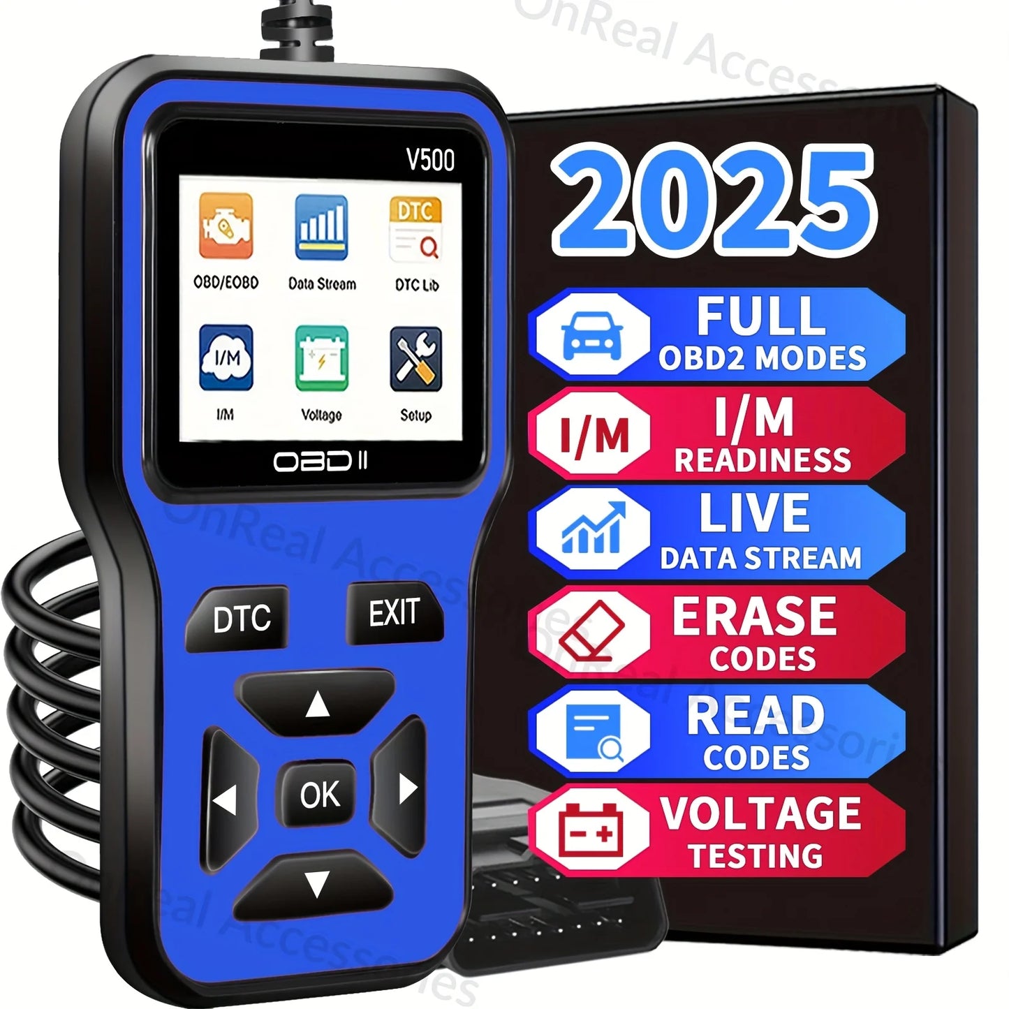 OBD2 Scanner Diagnostic Tool – Engine Code Reader (1996+) Peaceful Pleasures Health and Wellness Blue