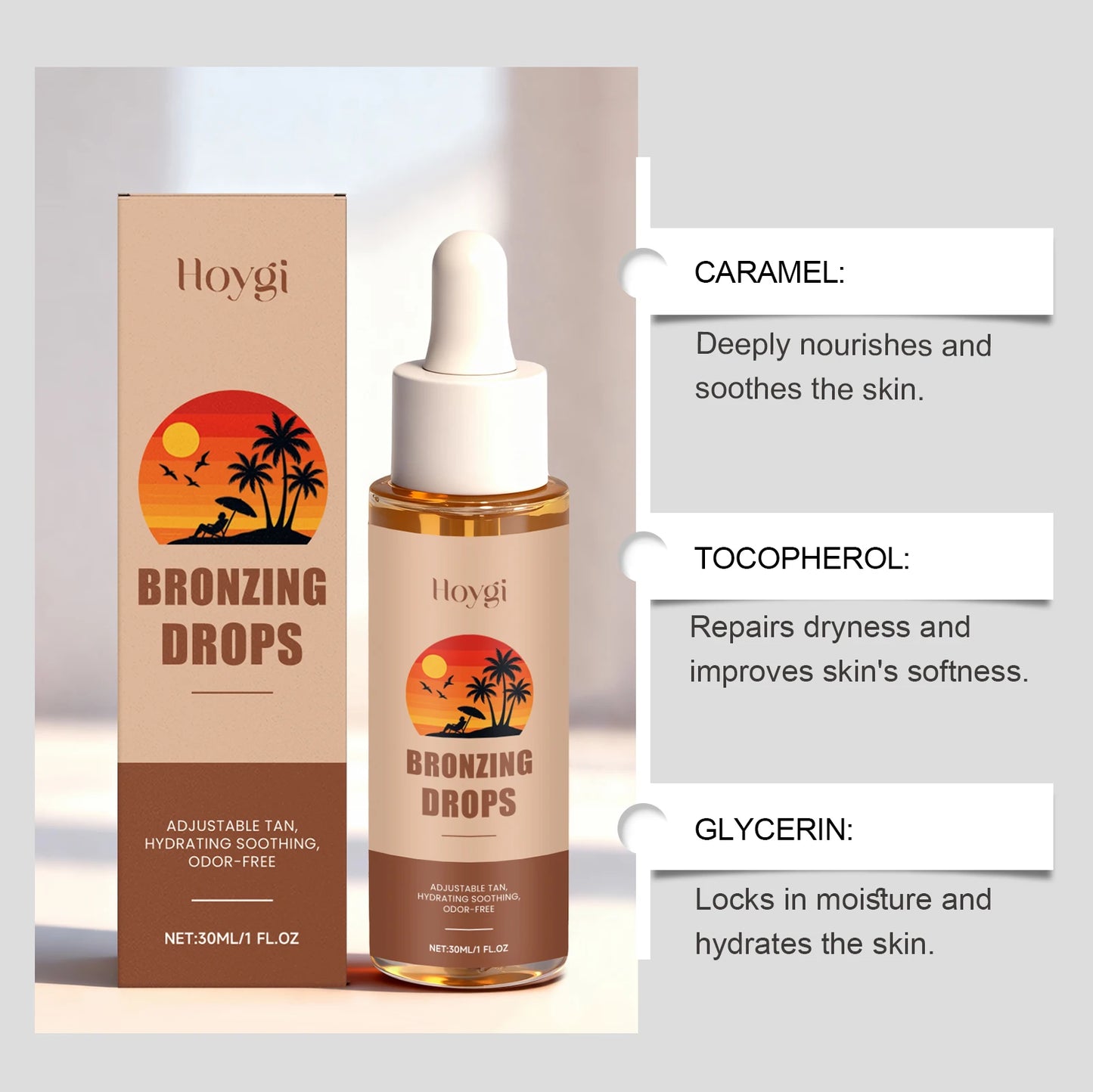 Sunless Tanning Drops – Bronzing, Hydrating & Vegan | 30ml