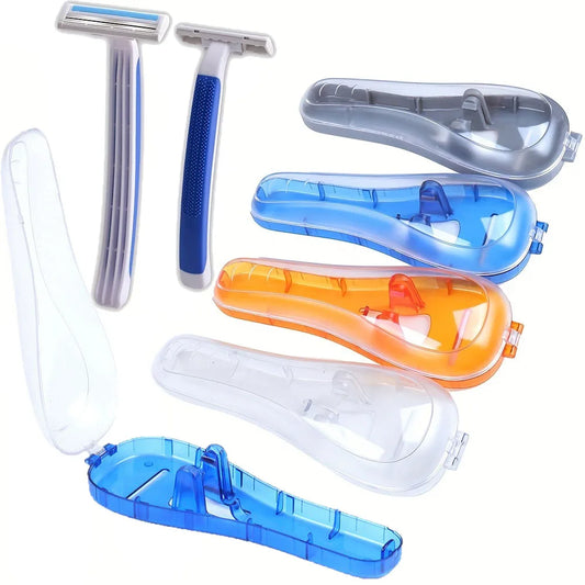 Transparent Travel Razor Case – Portable Shaver Storage Box Razor Travel Case Peaceful Pleasures Health and Wellness