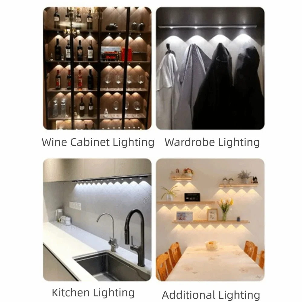 USB Rechargeable LED Motion Sensor Light – 3 Colors, Dimmable