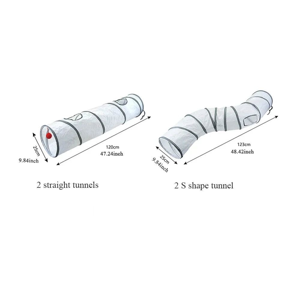 Foldable Cat Tunnel Toy – Interactive Play Tube for Cats