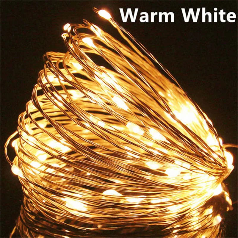 USB Copper Wire Fairy Lights 20M 200 LED String – Indoor & Out
