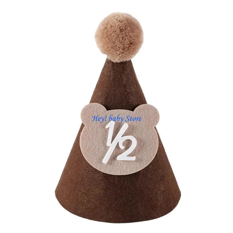Baby Bear Birthday Hat | Soft Plush Beanie for Party & Photos