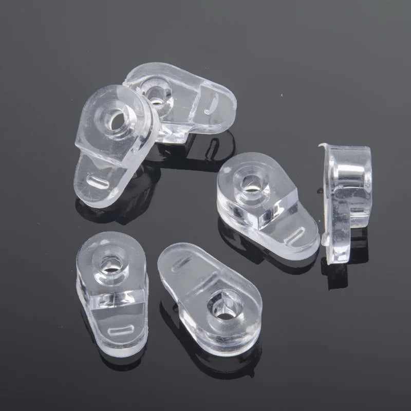 10-Pack Transparent Glass Retainer Clips – Cabinet & Mirror Fix