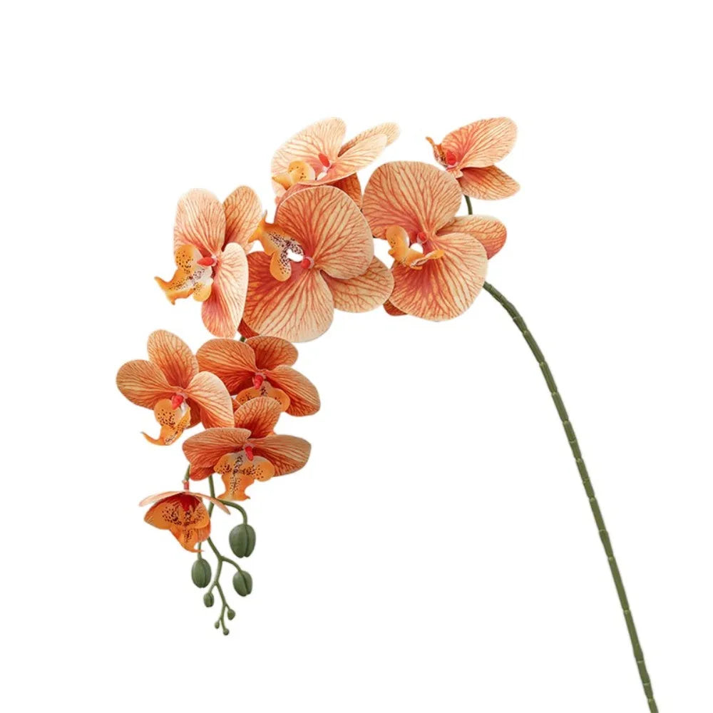 9-Head Artificial Phalaenopsis Orchid Branch | Real Touch Flowers