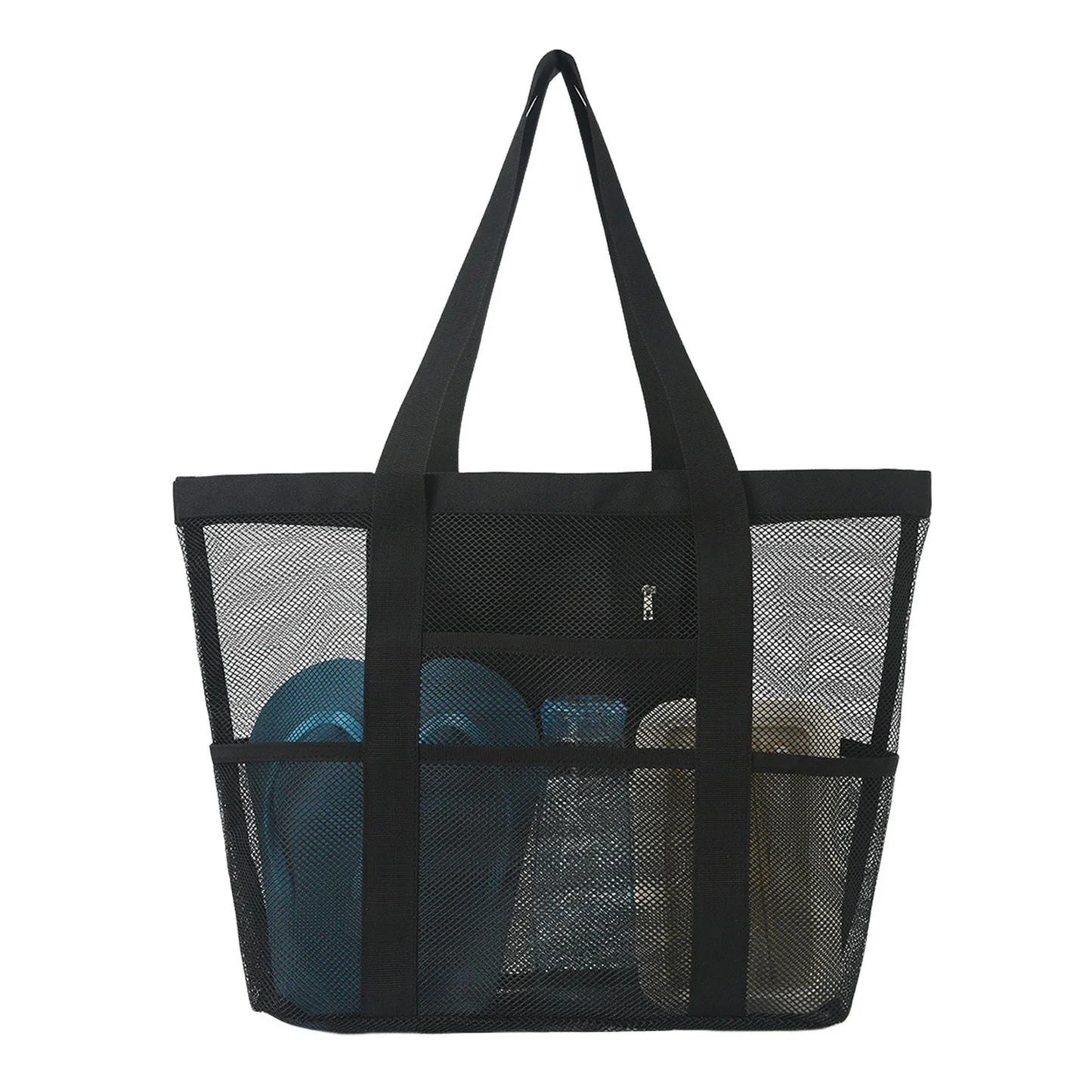 Mesh Beach Tote Bag | Large Multi-Pocket Pool & Travel Bag