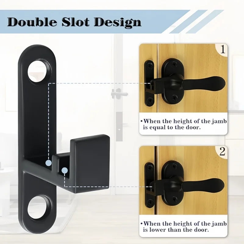 304 Stainless Steel Flip Latch Lock,Double Slot Door Bolts,Anti-Theft Locks,Gate Buckle for Windows Cabinets Barn Toilet Doors Peaceful Pleasures Health and Wellness