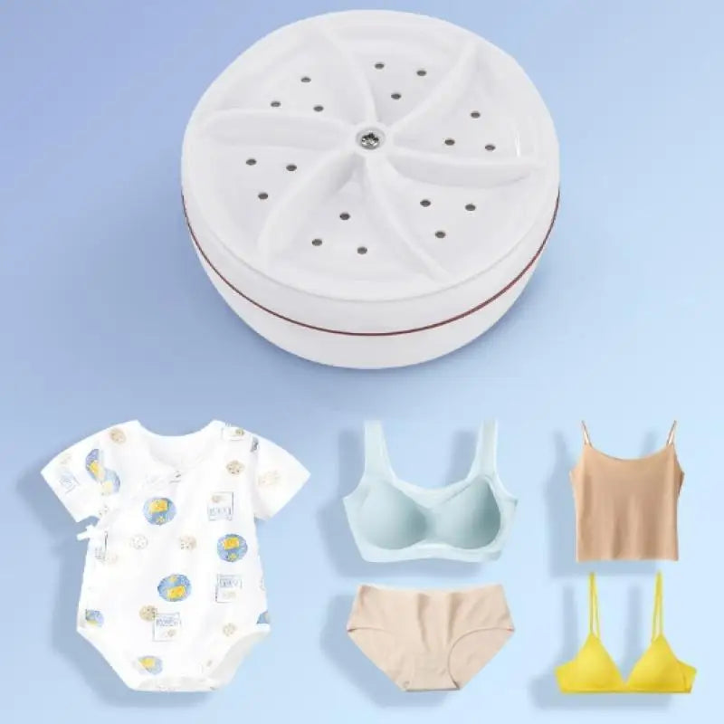 1pc USB Rotating Turbine Portable Mini Washing Machine For Socks Underwear Wash Dishes Travel Home Business Trip Peaceful Pleasures Health and Wellness