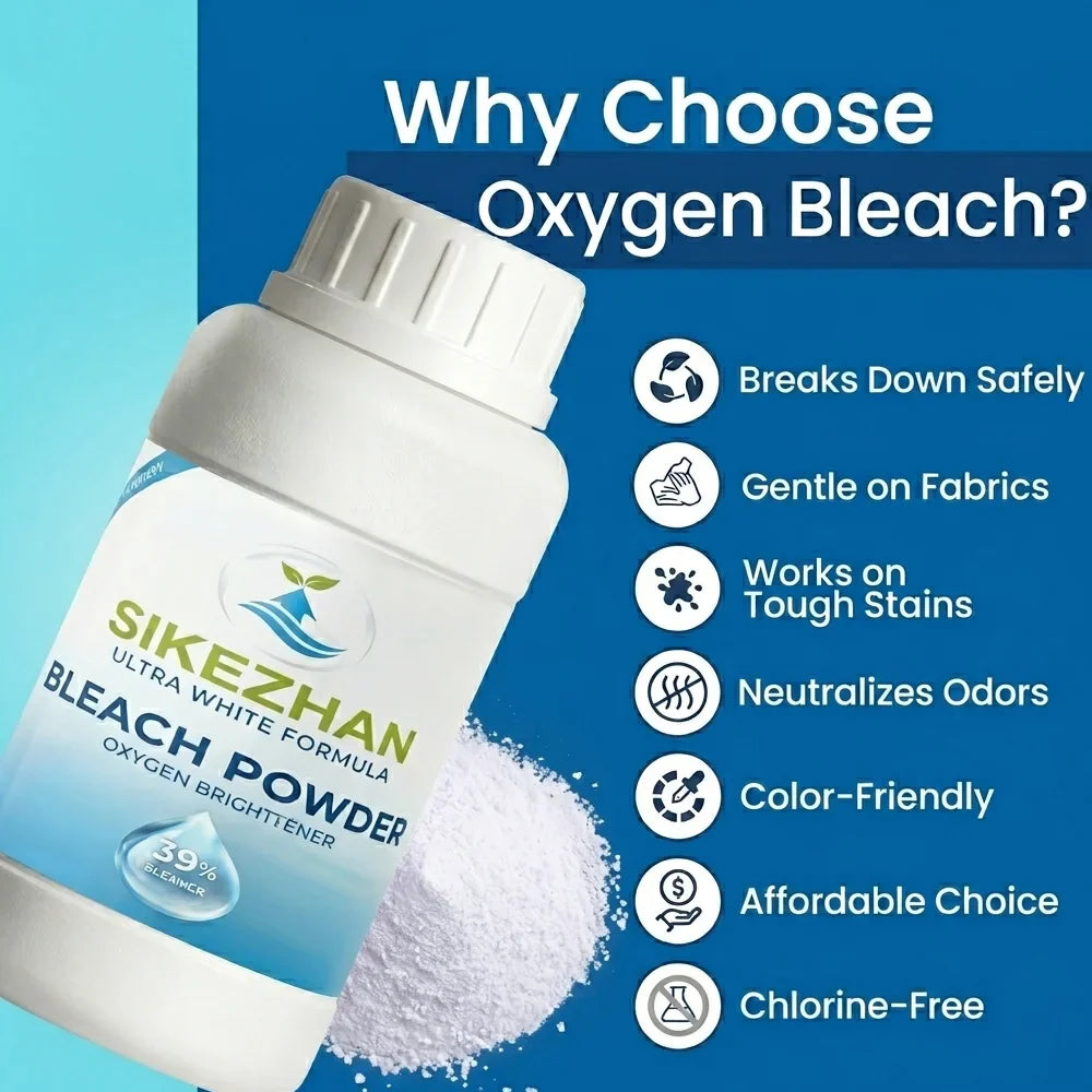 Laundry Bleaching Powder + 2 Mesh Bags – Whitener & Stain Set