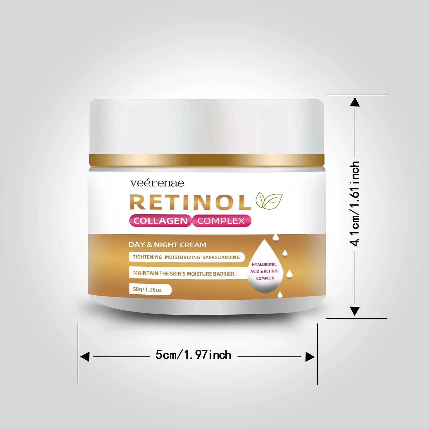 Veérenae Retinol Collagen Cream – Alcohol-Free 24H Moisturiser