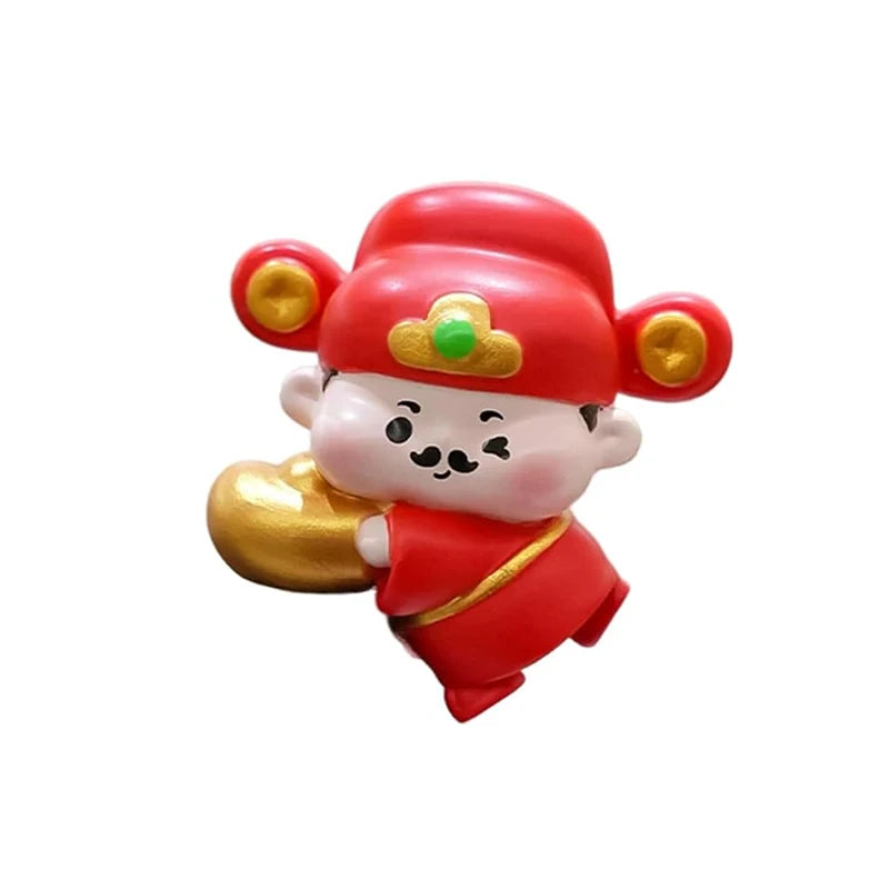 Mini Resin God of Wealth Figurine | Car & Desk Décor
