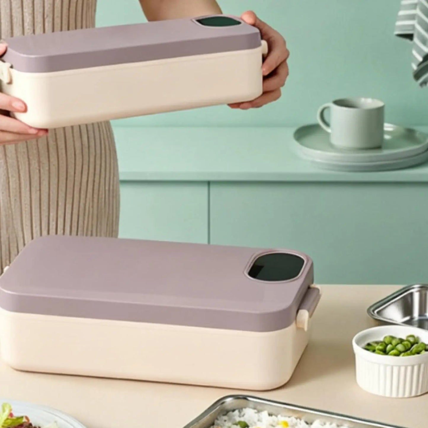 Portable Electric Lunch Box | Rechargeable Stainless Steel Warmer