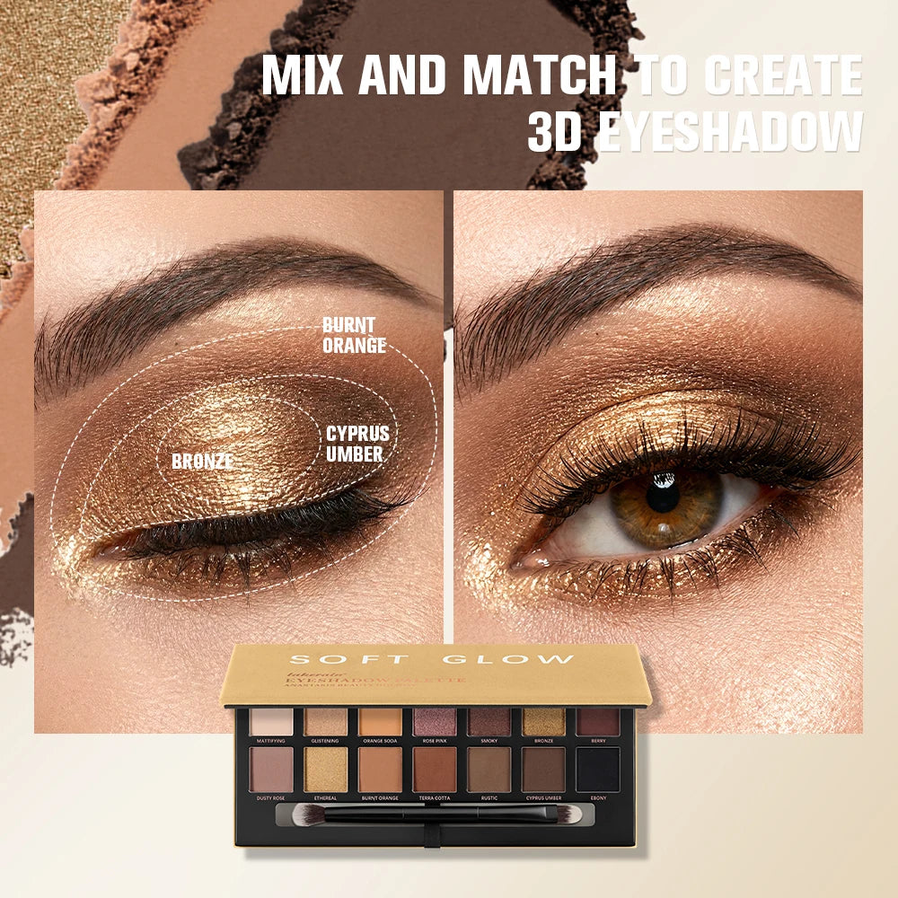 Eyeshadow Palette Eyeliner Set Rich High-intensity Colors Waterproof Sweatproof Long Lasting Color Natural Effect Eye Makeup Kit Peaceful Pleasures Health and Wellness