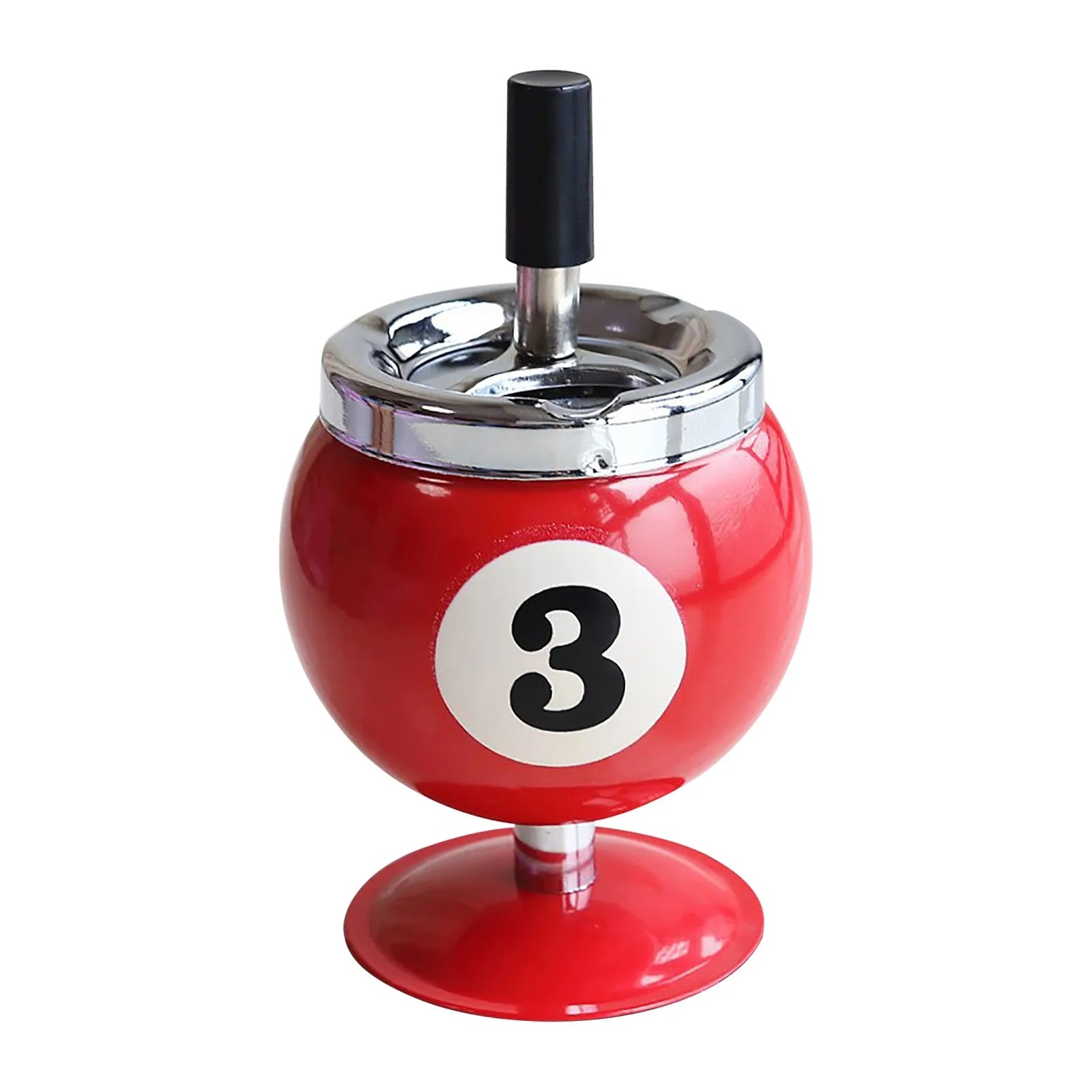 Ashtray Billiard Ashtray with Lid Windproof Automatic Extinguishing Decorative Ashtray for Home Restaurant KTV Bar Cigar Ashtray Peaceful Pleasures Health and Wellness