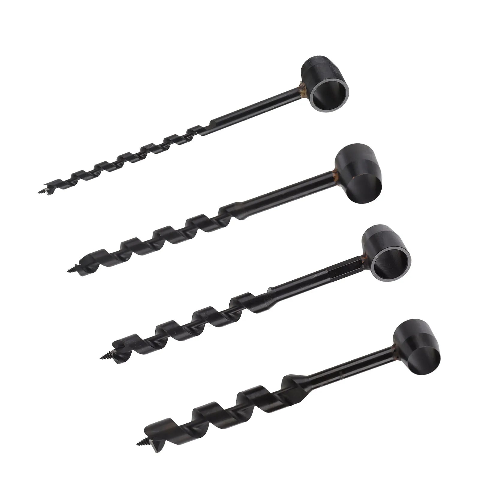 Wood Auger Drill Hand Auger Drill High Hardness Black Self Tapping Screw Carbon Steel Light Weight Incisive for Woodworking Peaceful Pleasures Health and Wellness