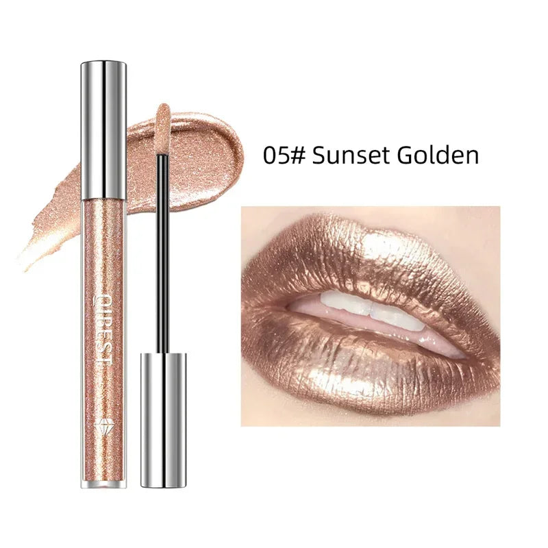 Glitter Holographic Lip Gloss – 15 Shades, Waterproof & Hydrating