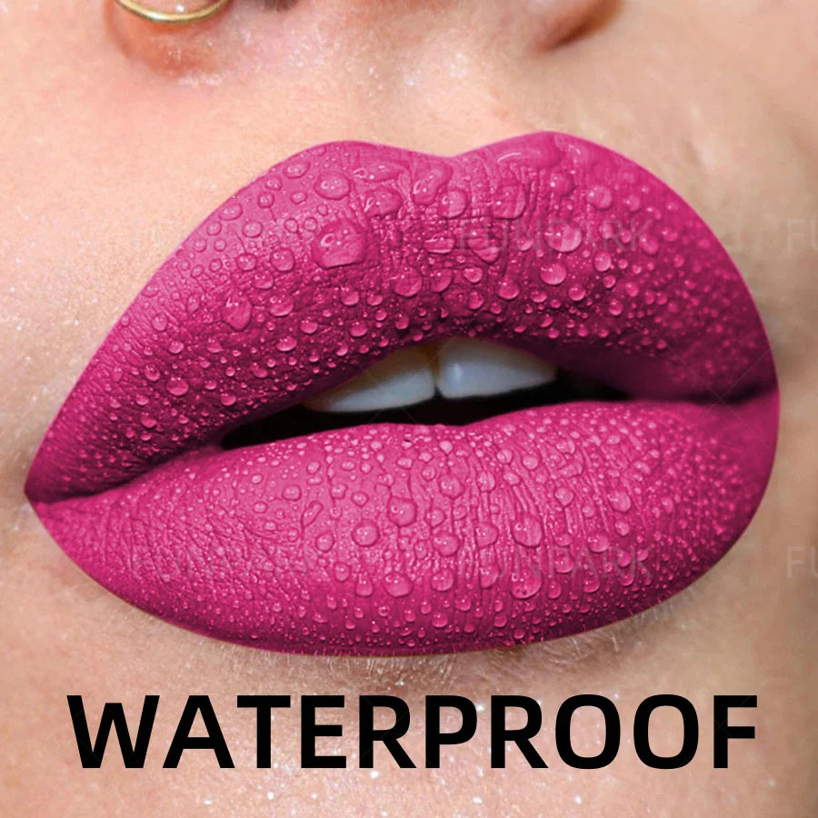 FUNPARK Matte Lipstick – Waterproof Velvet Lip Color | Rose Red