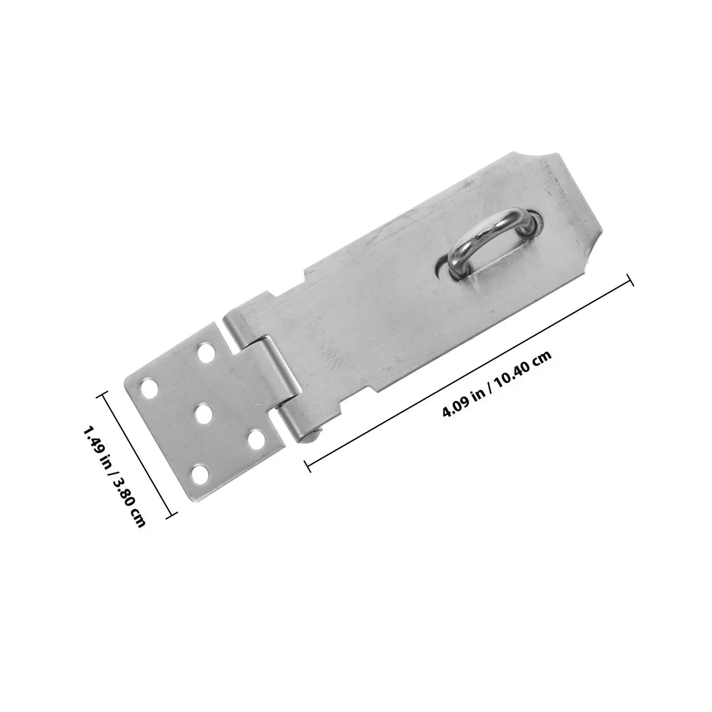 Heavy Duty Stainless Steel Lock Hasp Secure Latch for Shed Cabinet Gate Barn Door Outdoor Indoor Use Strong Door Lock Hardware Peaceful Pleasures Health and Wellness Silver
