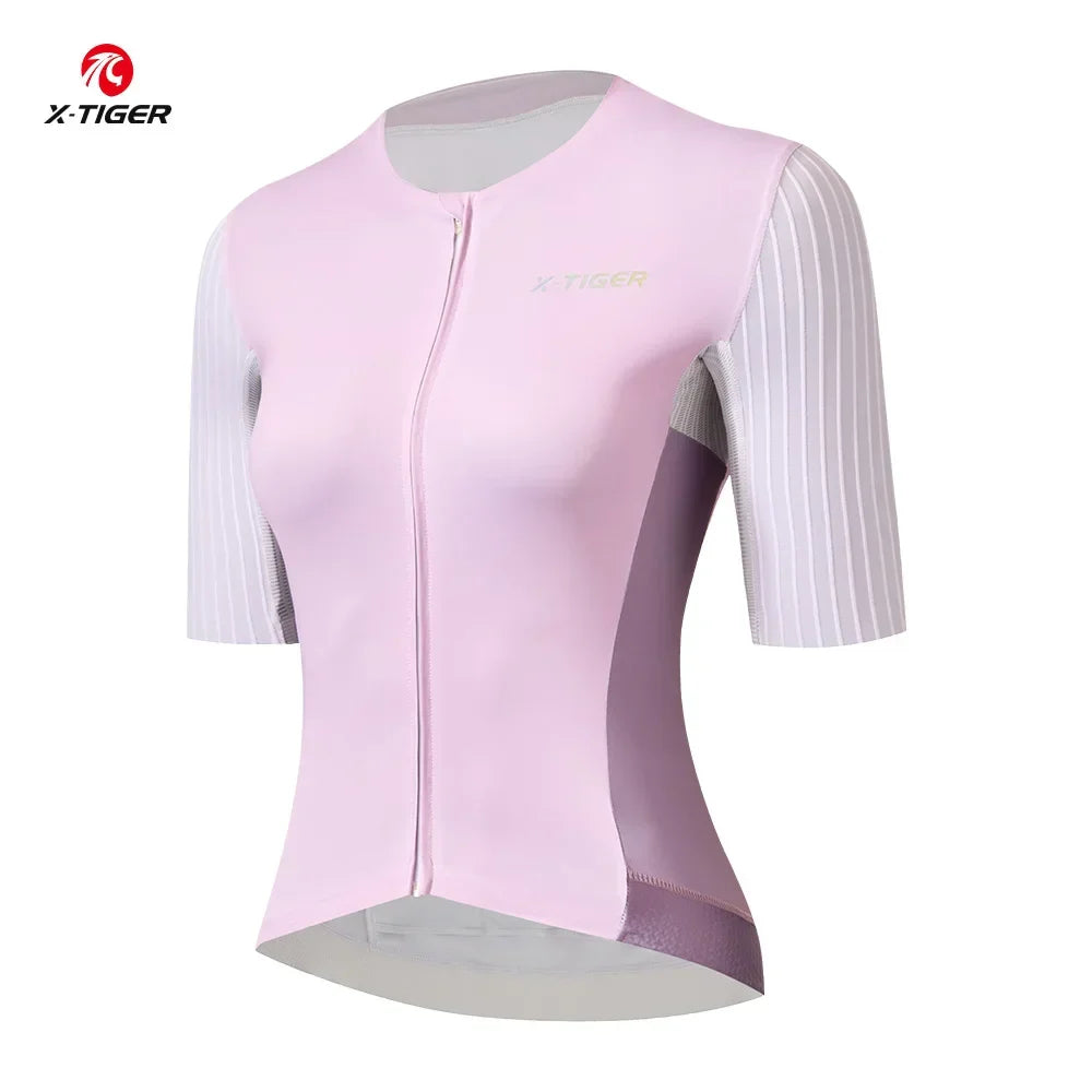 X-TIGER Women's Cycling Jersey – Breathable Short Sleeve Bike Top