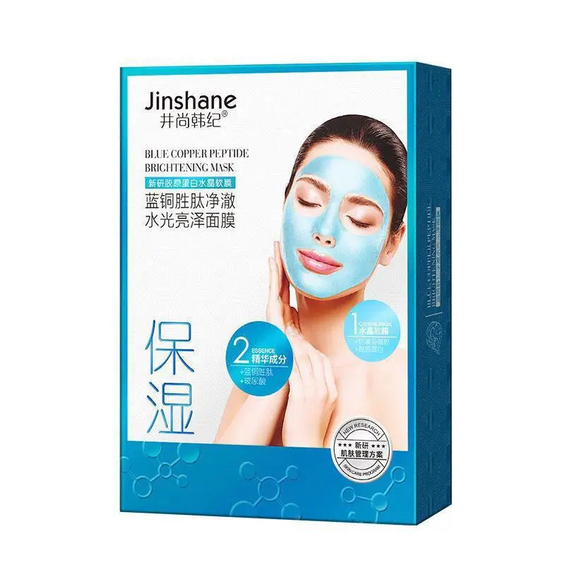 5pcs*30ml Tiktok Hot Sale Seaweed Collagen Filling Crystal Mask Replenishing Fruit Jelly Skin Transparent Mask Skin Care Masque Peaceful Pleasures Health and Wellness blue copper peptides