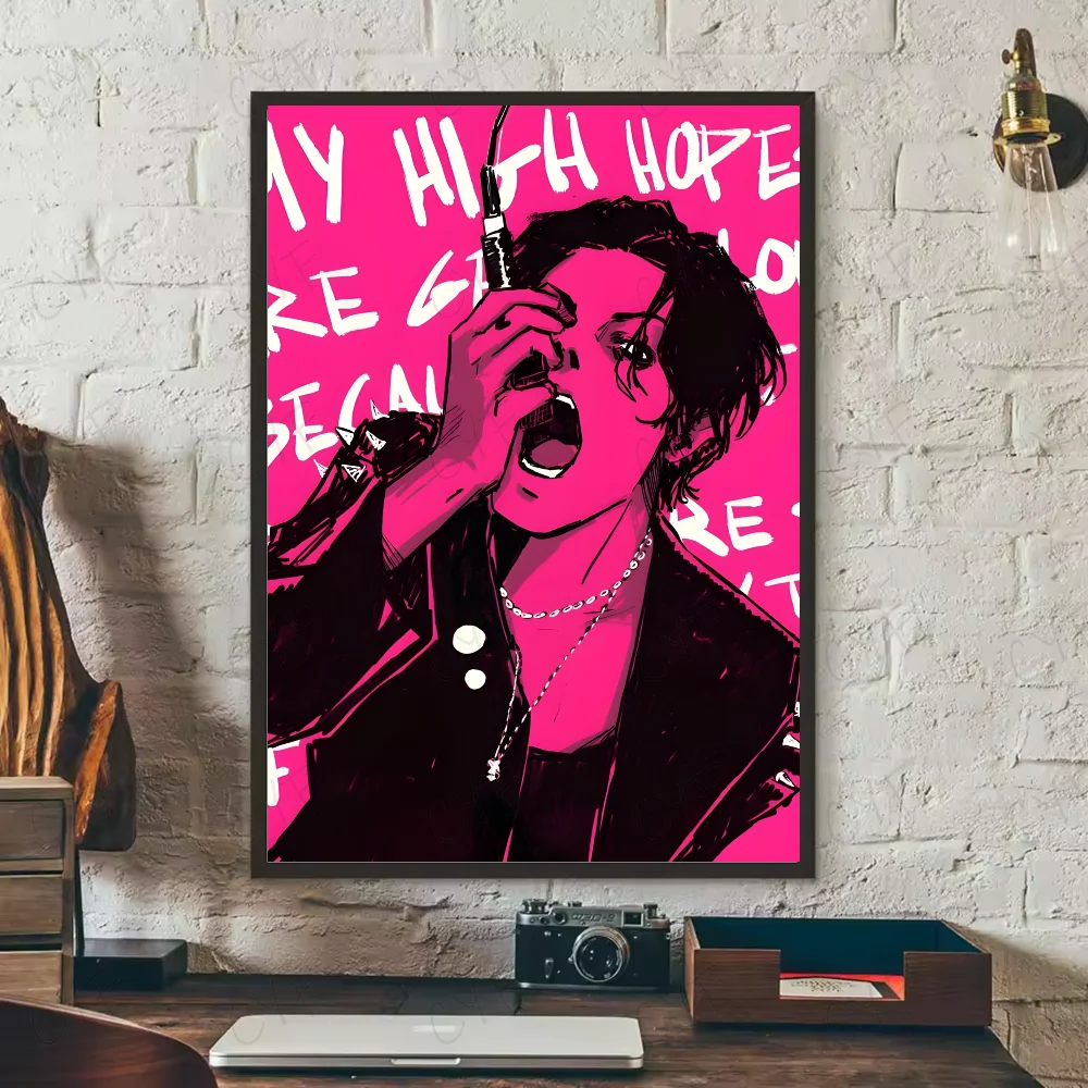 fashion Y-YUNGBLUD Singer Poster HD art sticky wall waterproof home living room bedroom bar aesthetic decoration Peaceful Pleasures Health and Wellness z2 50X70cmNoframe