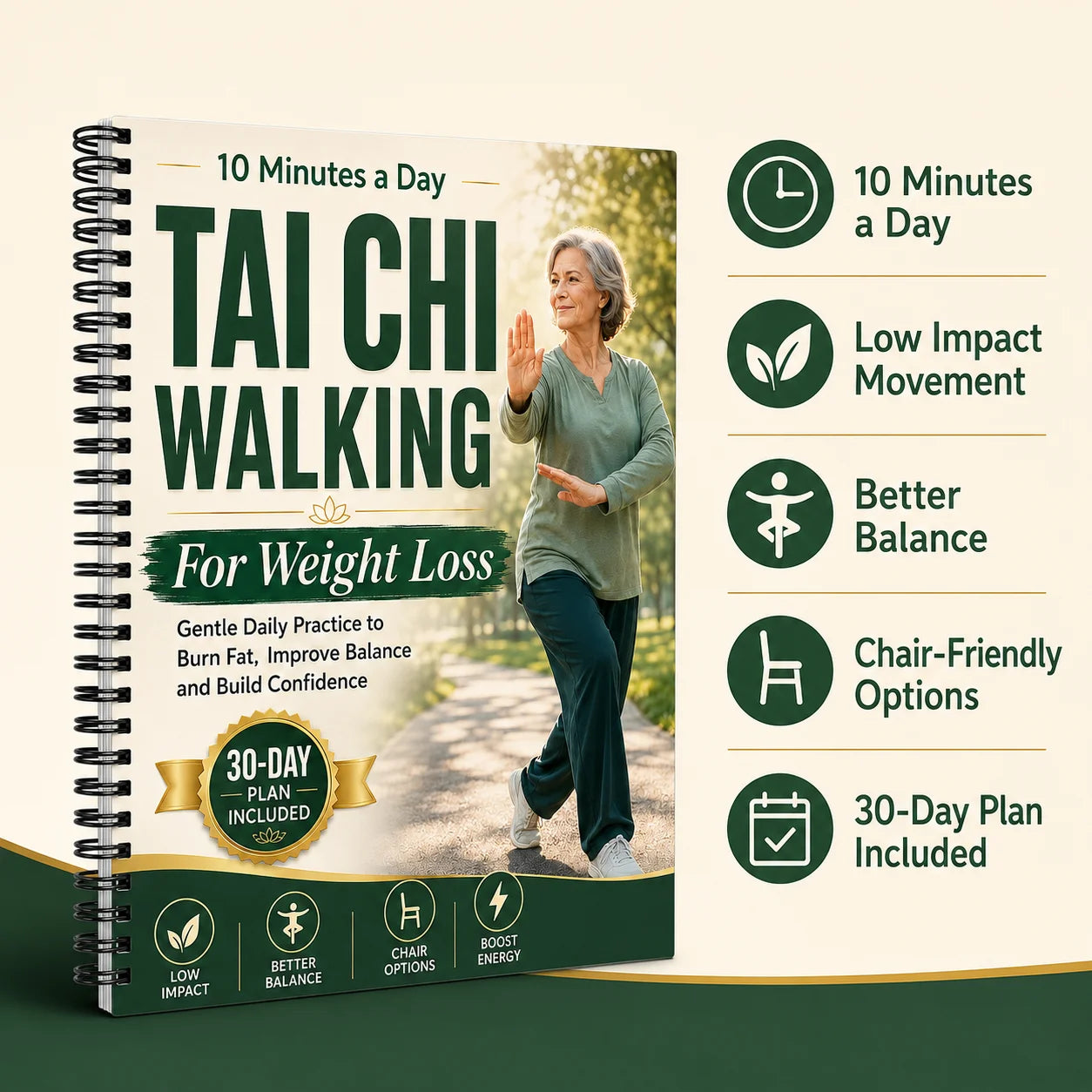TAI CHI WALKING Weight Management 10 Minutes Daily Low Impact Fitness