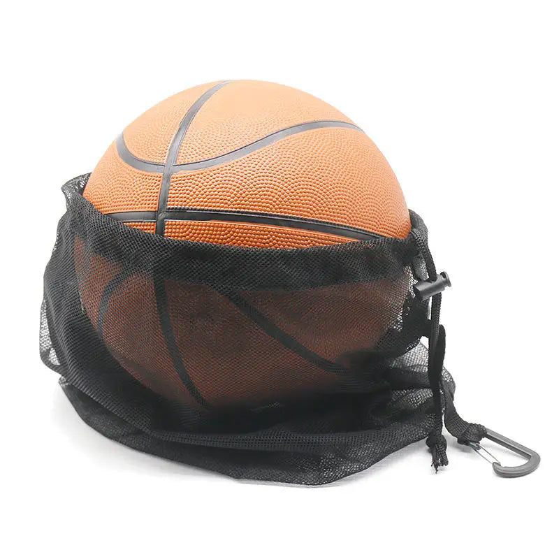 Breathable Mesh Drawstring Basketball Bag with Carabiner Portable Sports Ball Storage Sack for Basketball Soccer Volleyball Peaceful Pleasures Health and Wellness