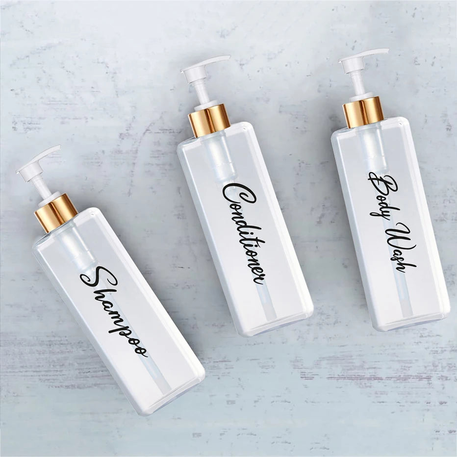 Refillable Shampoo and Conditioner Dispenser with Pump Bath Shower Shampoo Conditioner Lotion Soap Container Bottle Peaceful Pleasures Health and Wellness