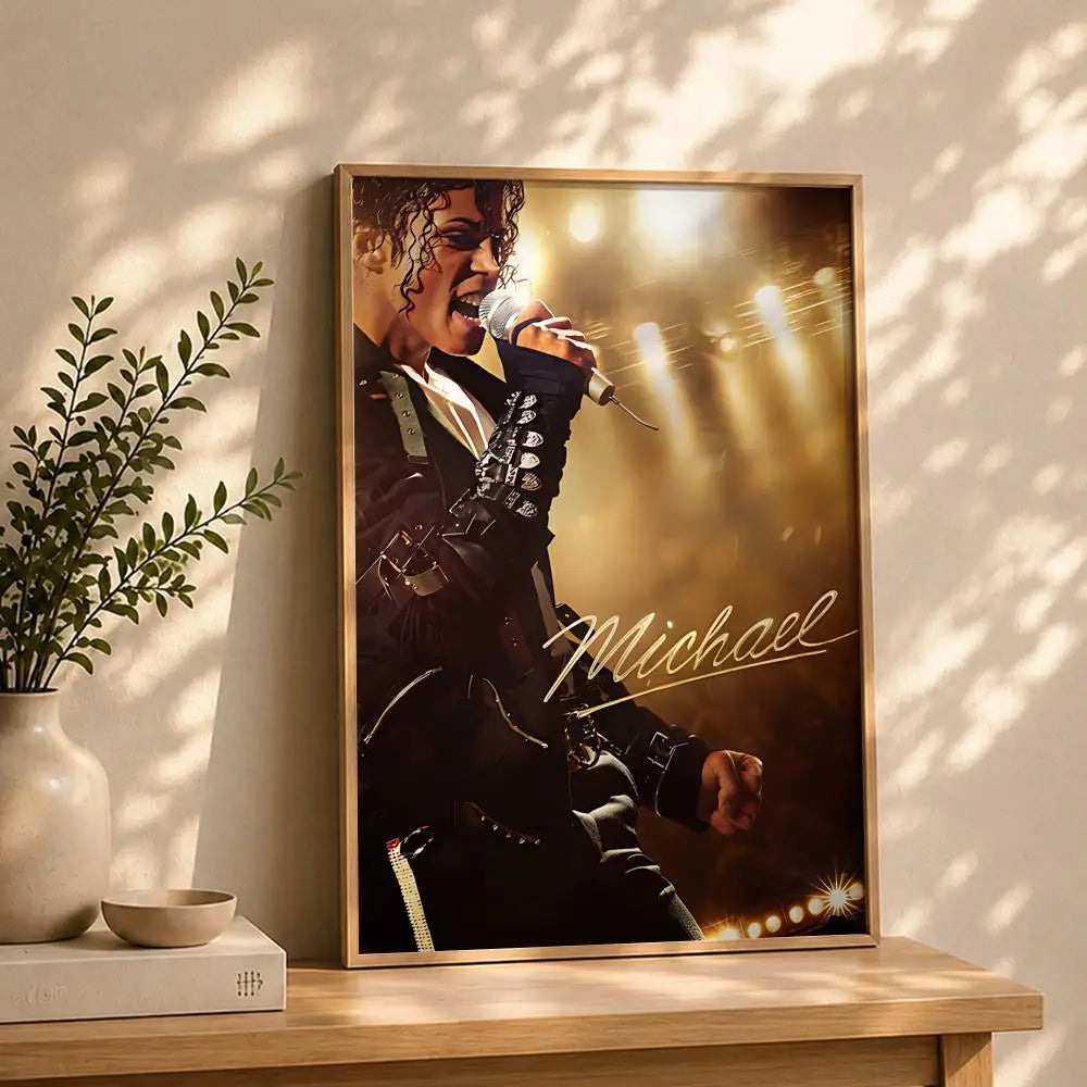 Movie-Michael Poster HD Self Adhesive Waterproof Wall Art Ideal for Home Office Dorm Bedroom Great Gift Peaceful Pleasures Health and Wellness White12 30X40cmNoframe