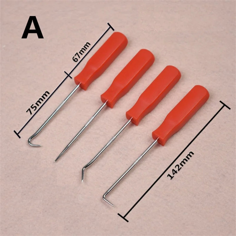 4-Piece Car O-Ring Oil Seal Pick & Hook Removal Tool Set Peaceful Pleasures Health and Wellness